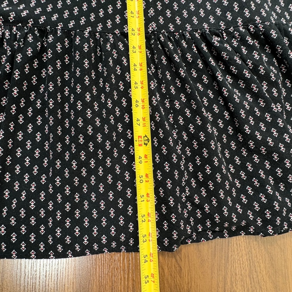 Torrid Maxi Dress Women 3 Black Geometric Print Flutter Sleeve Boho Whimsigoth - Picture 9 of 10